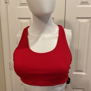 Fabletics Sport Bra Red, Size Medium